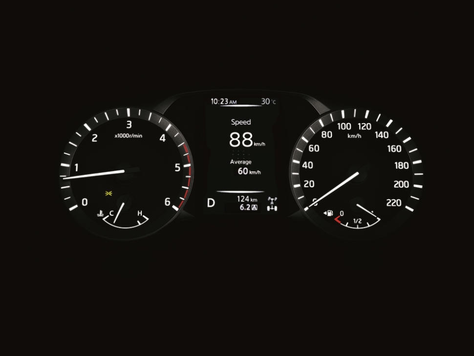 09 New Navara VL Plus_Advance Driver Assists Display with Digital Speedometer