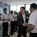 Dr Li Chunrong (CEO of PROTON) greeting the staff