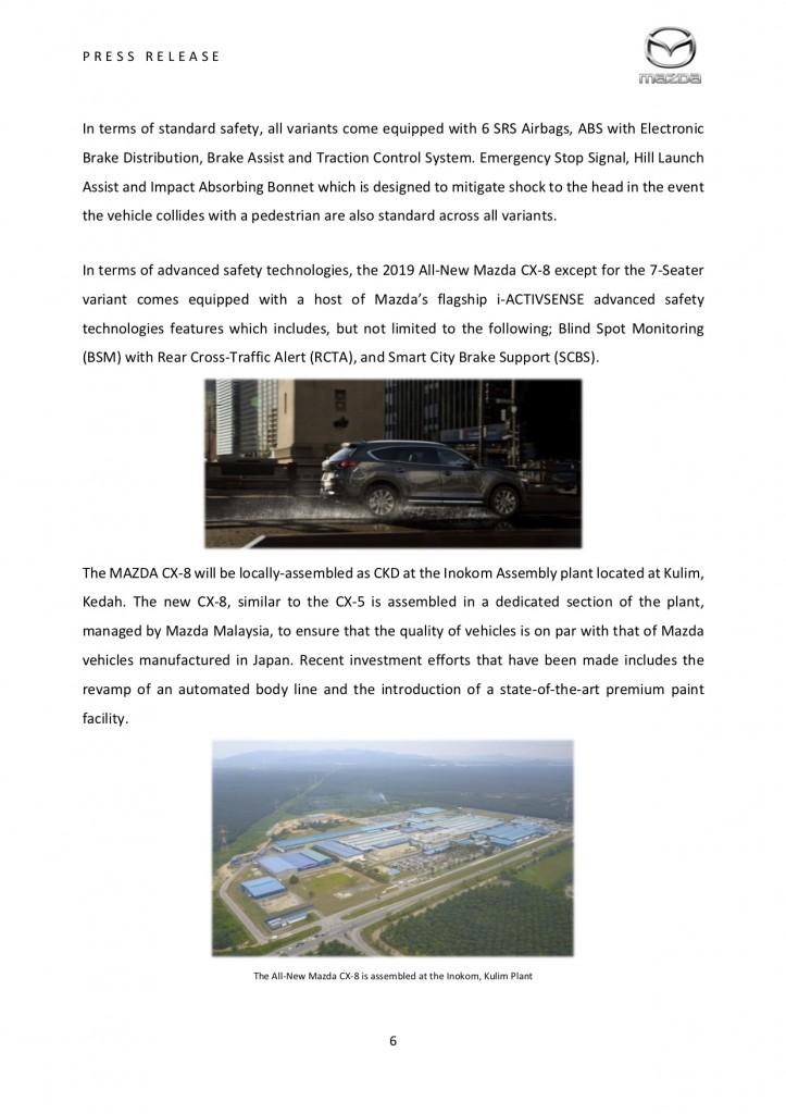 20191001 Press Release - 2019 ALL-NEW CX-8 6